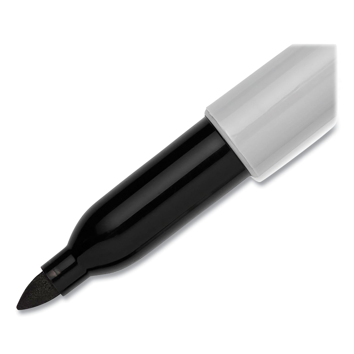 Fine Tip Permanent Marker, Fine Bullet Tip, Black, 24/Pack