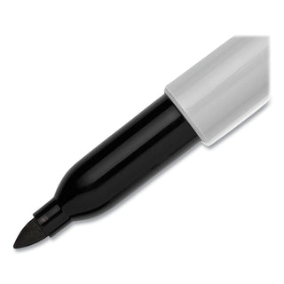 Fine Tip Permanent Marker, Fine Bullet Tip, Black, 24/Pack