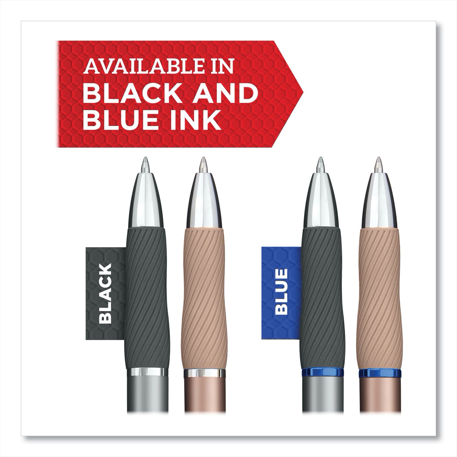 Sharpie S-Gel Pens - 0.7 mm Pen Point Size - Black - Champagne Metal Barrel - 2 / Pack