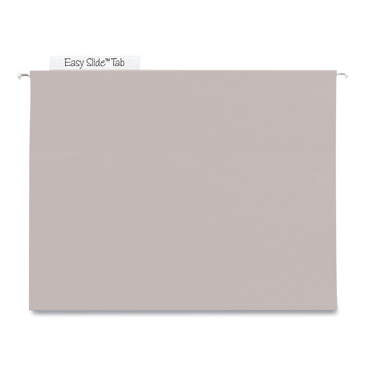 tuff-extra-capacity-hanging-file-folders-with-easy-slide-tabs-4-capacity-letter-1-3-cut-tabs-steel-gray-18-box_smd64242 - 1