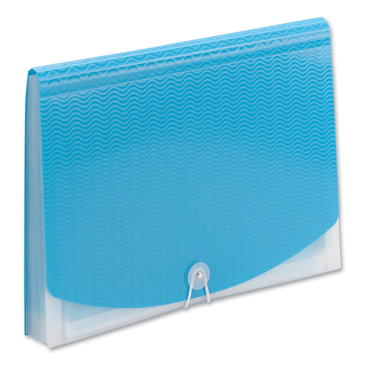 poly-expanding-folders-12-sections-cord-hook-closure-1-6-cut-tabs-letter-size-teal-clear_smd70869 - 1