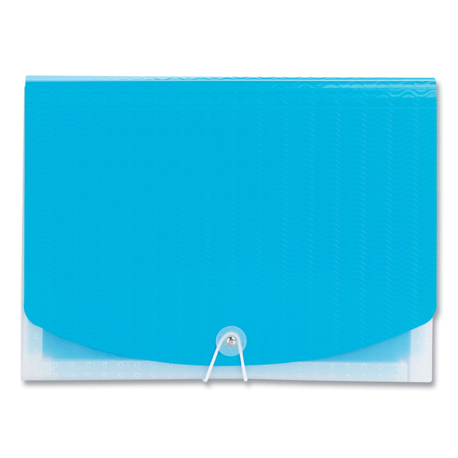 poly-expanding-folders-12-sections-cord-hook-closure-1-6-cut-tabs-letter-size-teal-clear_smd70869 - 2