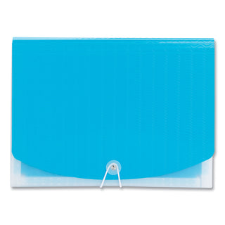 poly-expanding-folders-12-sections-cord-hook-closure-1-6-cut-tabs-letter-size-teal-clear_smd70869 - 2