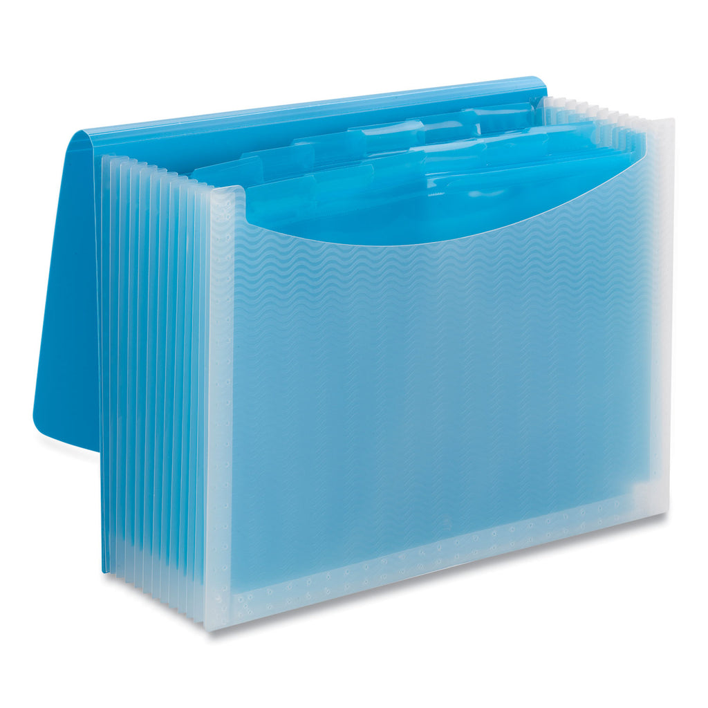 poly-expanding-folders-12-sections-cord-hook-closure-1-6-cut-tabs-letter-size-teal-clear_smd70869 - 3