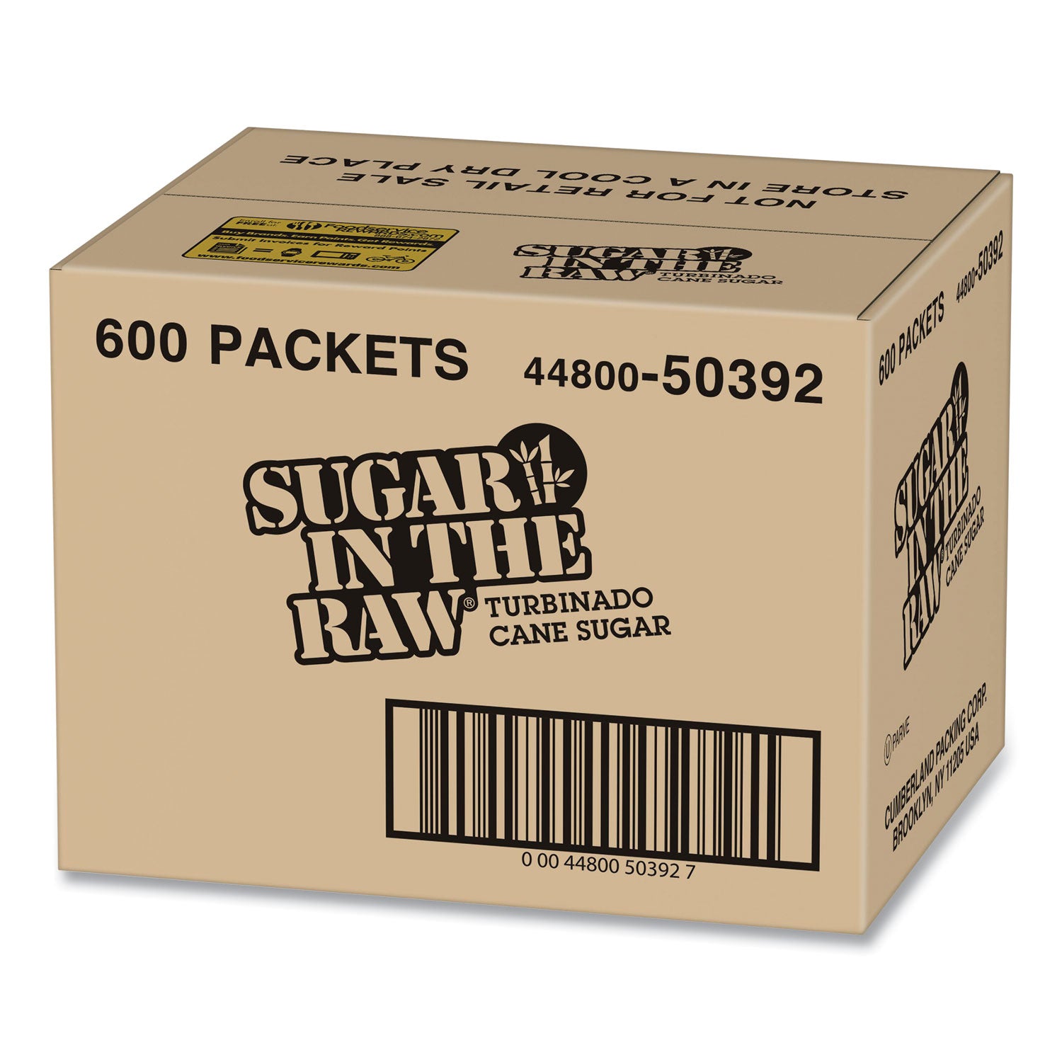 Sugar Packets, 0.18 oz Packet, 600/Carton