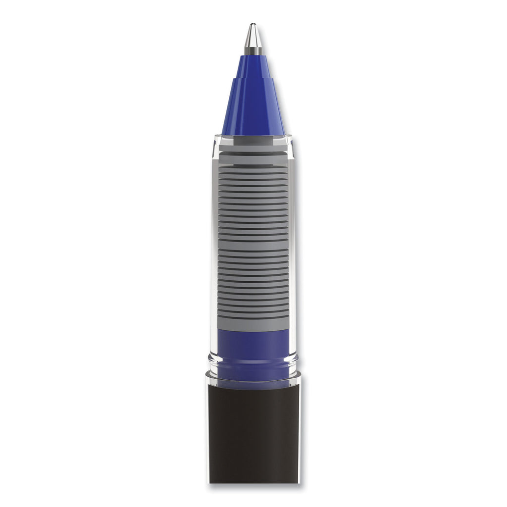 roller-ball-pen-stick-fine-05-mm-blue-ink-black-blue-clear-barrel-3-pack_tud57320 - 4