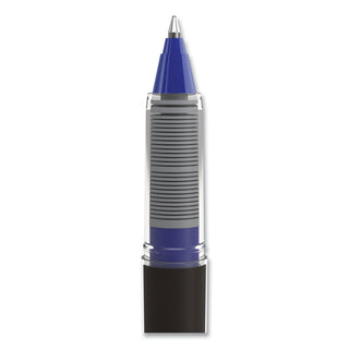 roller-ball-pen-stick-fine-05-mm-blue-ink-black-blue-clear-barrel-3-pack_tud57320 - 4