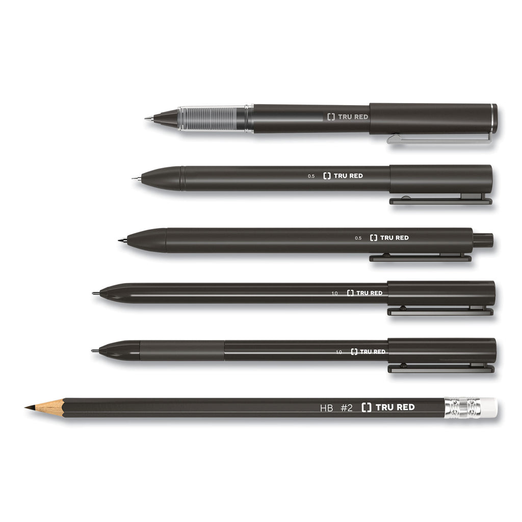 roller-ball-pen-stick-fine-05-mm-blue-ink-black-blue-clear-barrel-3-pack_tud57320 - 7