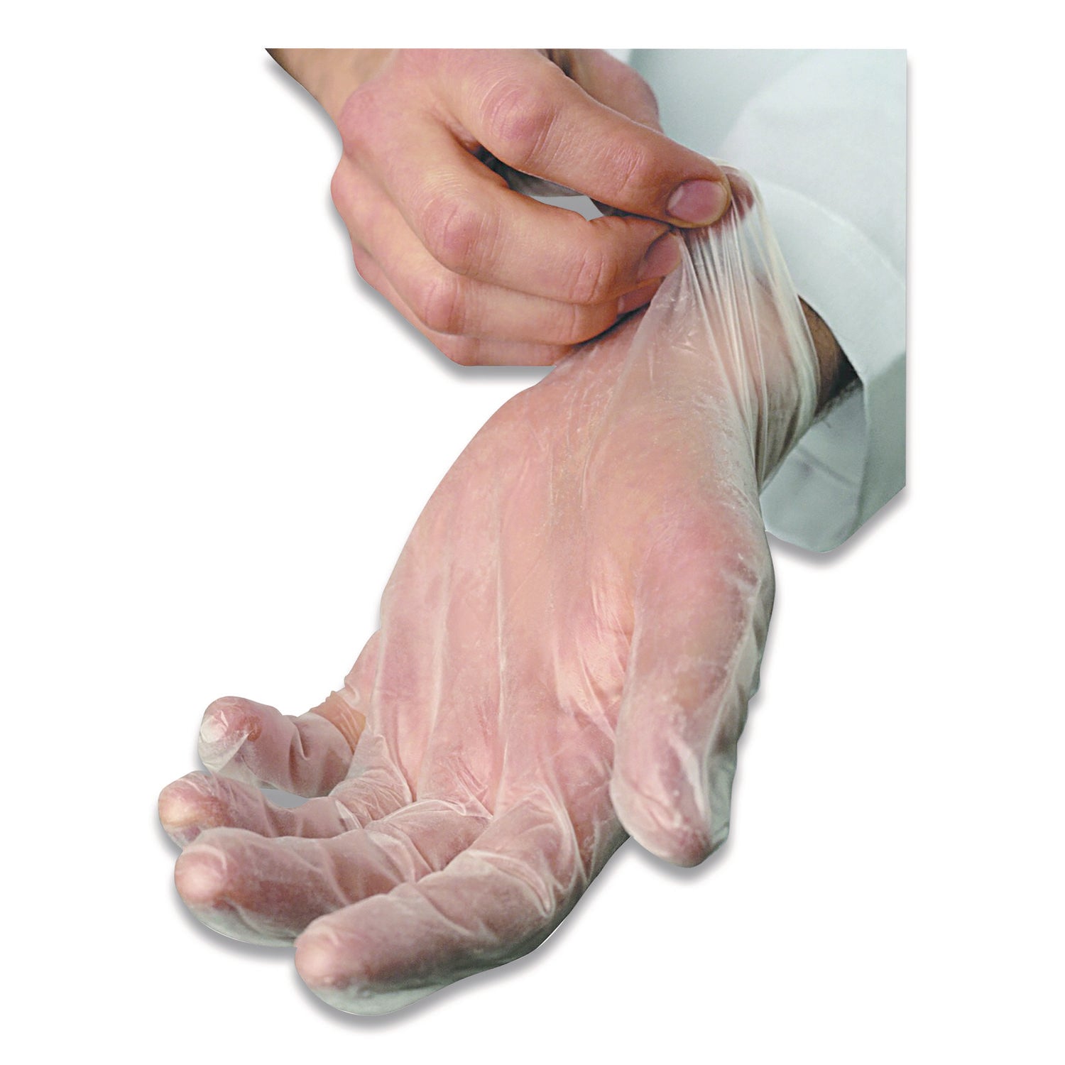 V5101 Series Latex-Free Powdered Vinyl Gloves, 3 mil, Small, Clear, 100/Box