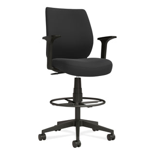 essentials-fabric-drafting-stool-with-arms-supports-up-to-275-lb-black-seat-back-black-base_uos59388 - 1