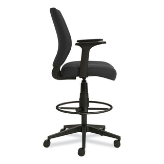 essentials-fabric-drafting-stool-with-arms-supports-up-to-275-lb-black-seat-back-black-base_uos59388 - 2