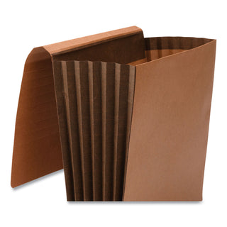 TUFF Expanding Wallets, 5.25" Expansion, 1 Section, Elastic Cord Closure, Letter Size, Redrope - 