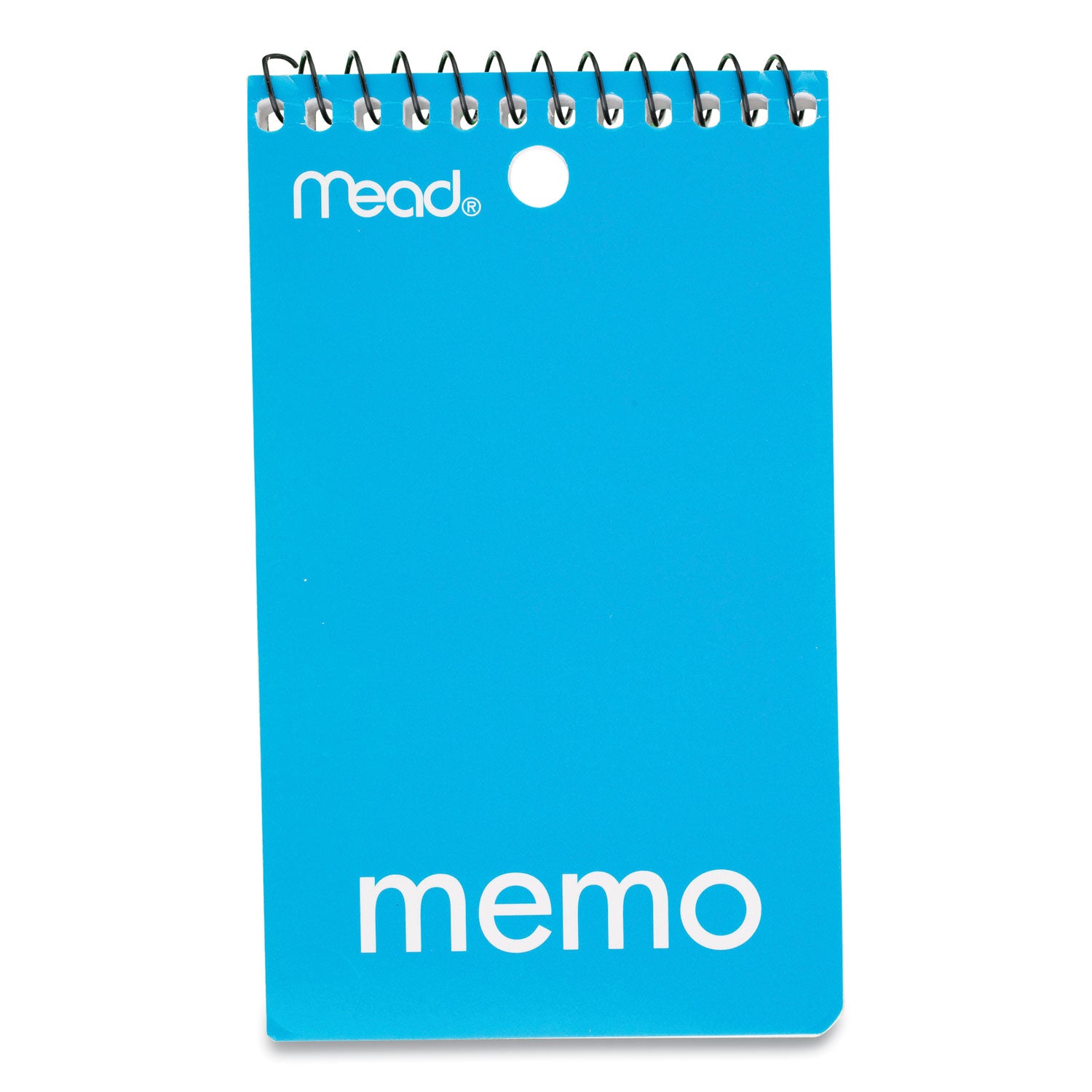 Wirebound Memo Pad with Wall-Hanger Eyelet, Medium/College Rule, Randomly Assorted Cover Colors, 60 White 3 x 5 Sheets - 