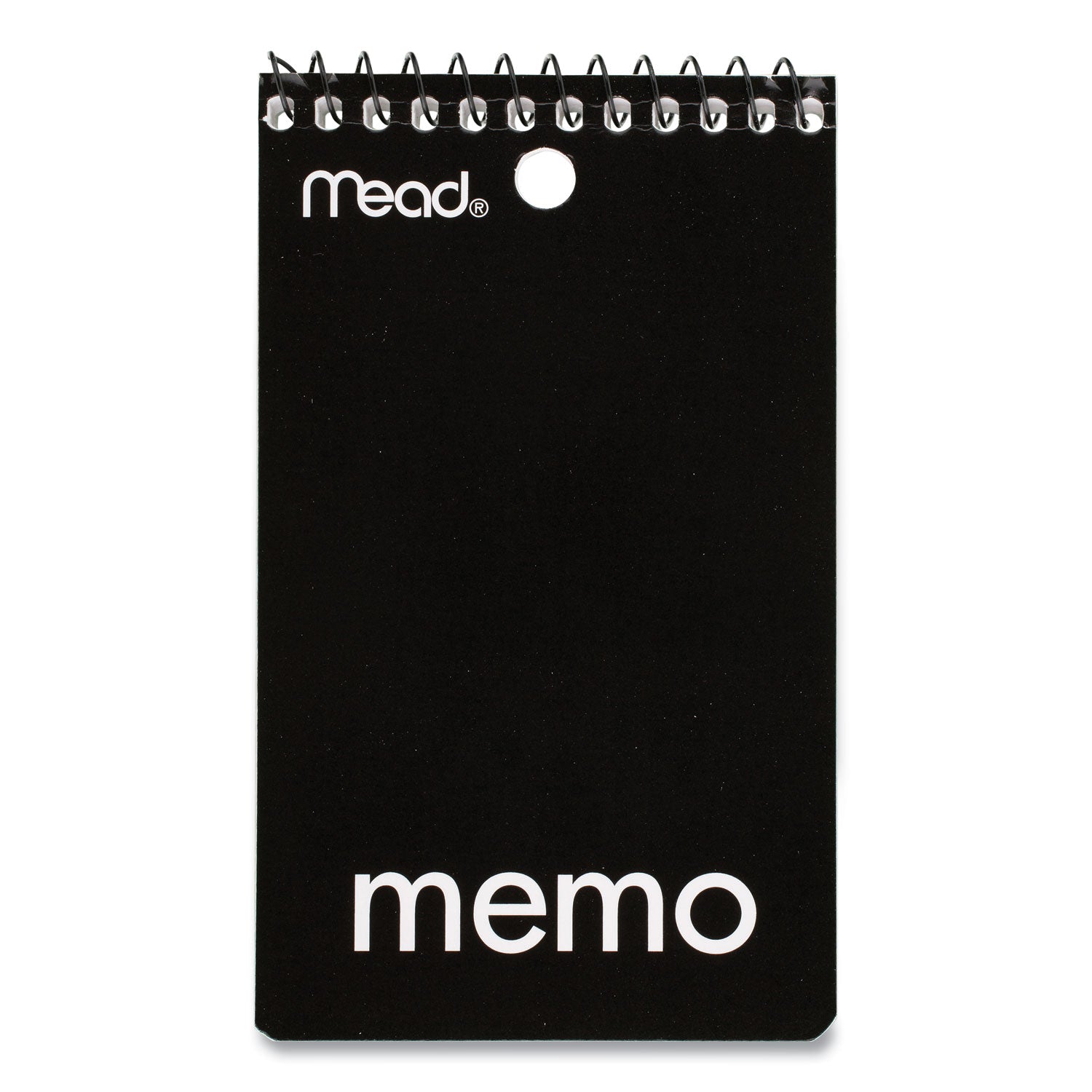 Wirebound Memo Pad with Wall-Hanger Eyelet, Medium/College Rule, Randomly Assorted Cover Colors, 60 White 3 x 5 Sheets - 