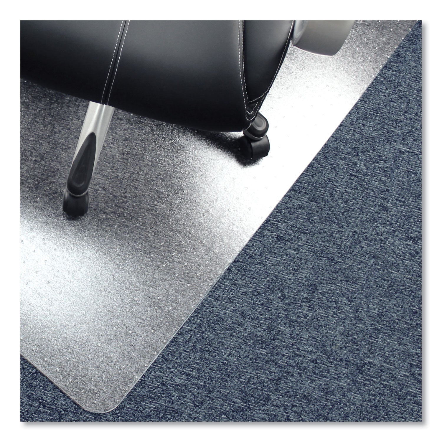 Cleartex Advantagemat Phthalate Free PVC Chair Mat for Low Pile Carpet, 53 x 45, Clear - 