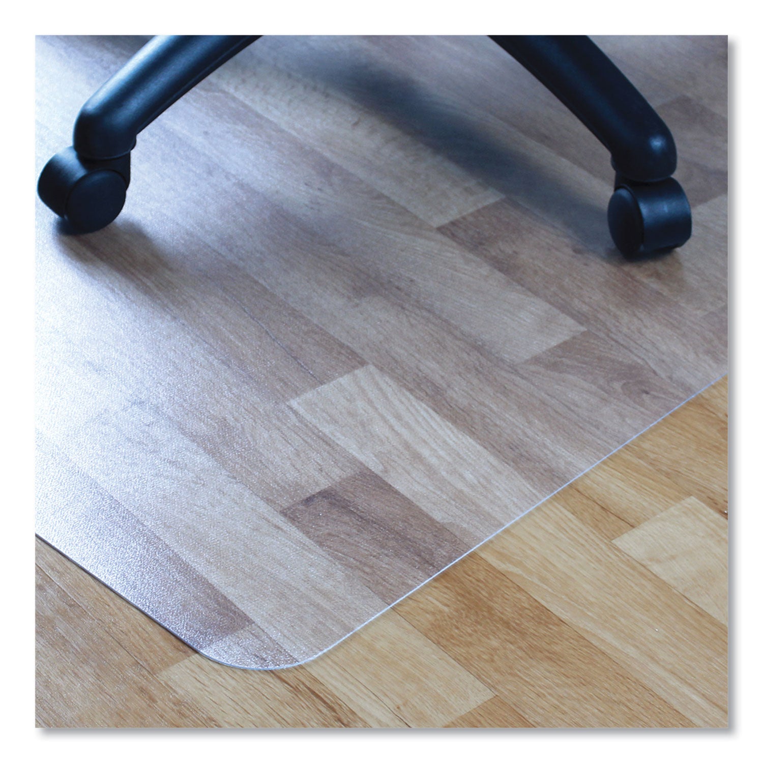 Cleartex Advantagemat Phthalate Free PVC Chair Mat for Hard Floors, 53 x 45, Clear - 