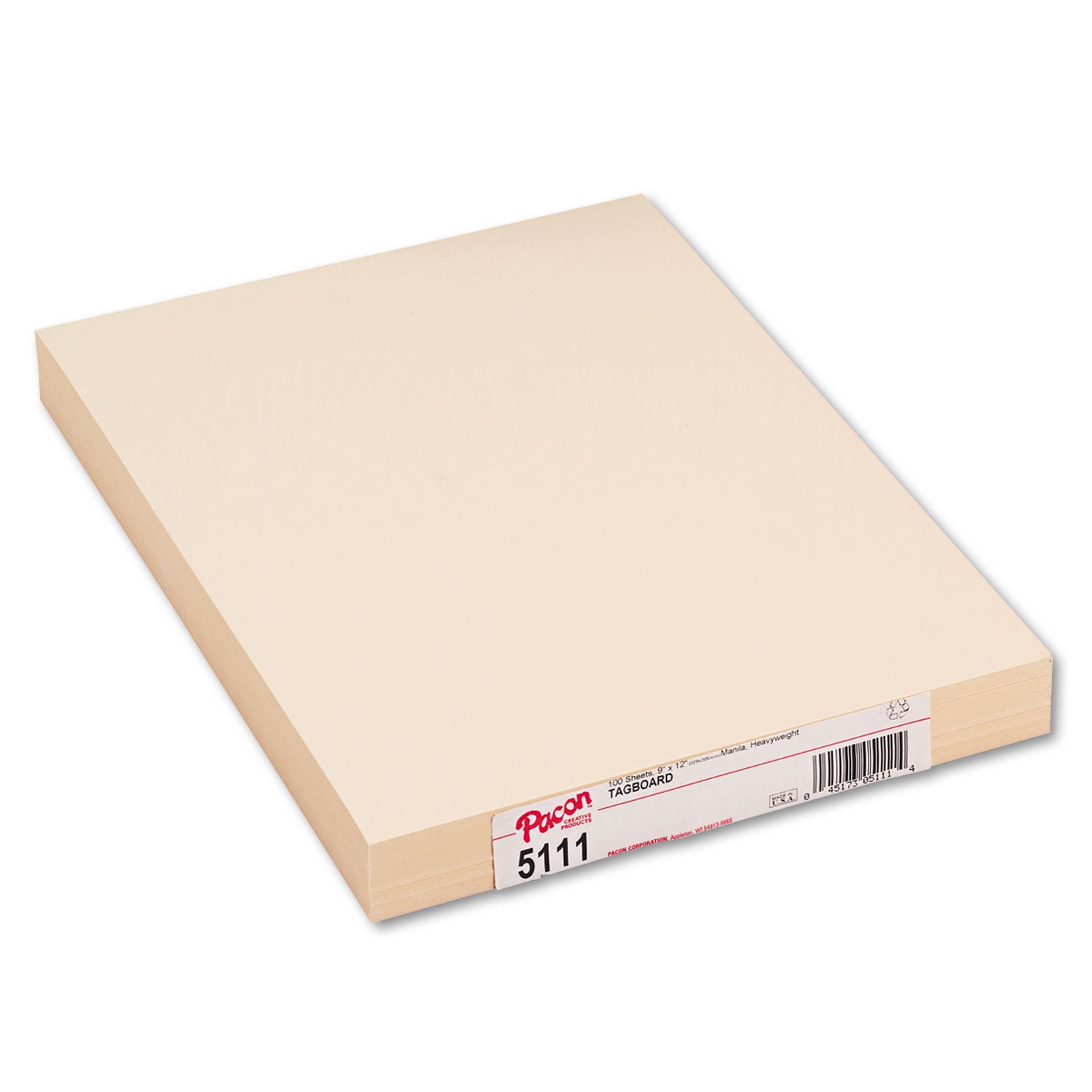 Heavyweight Tagboard, 12 x 9, Manila, 100/Pack - 