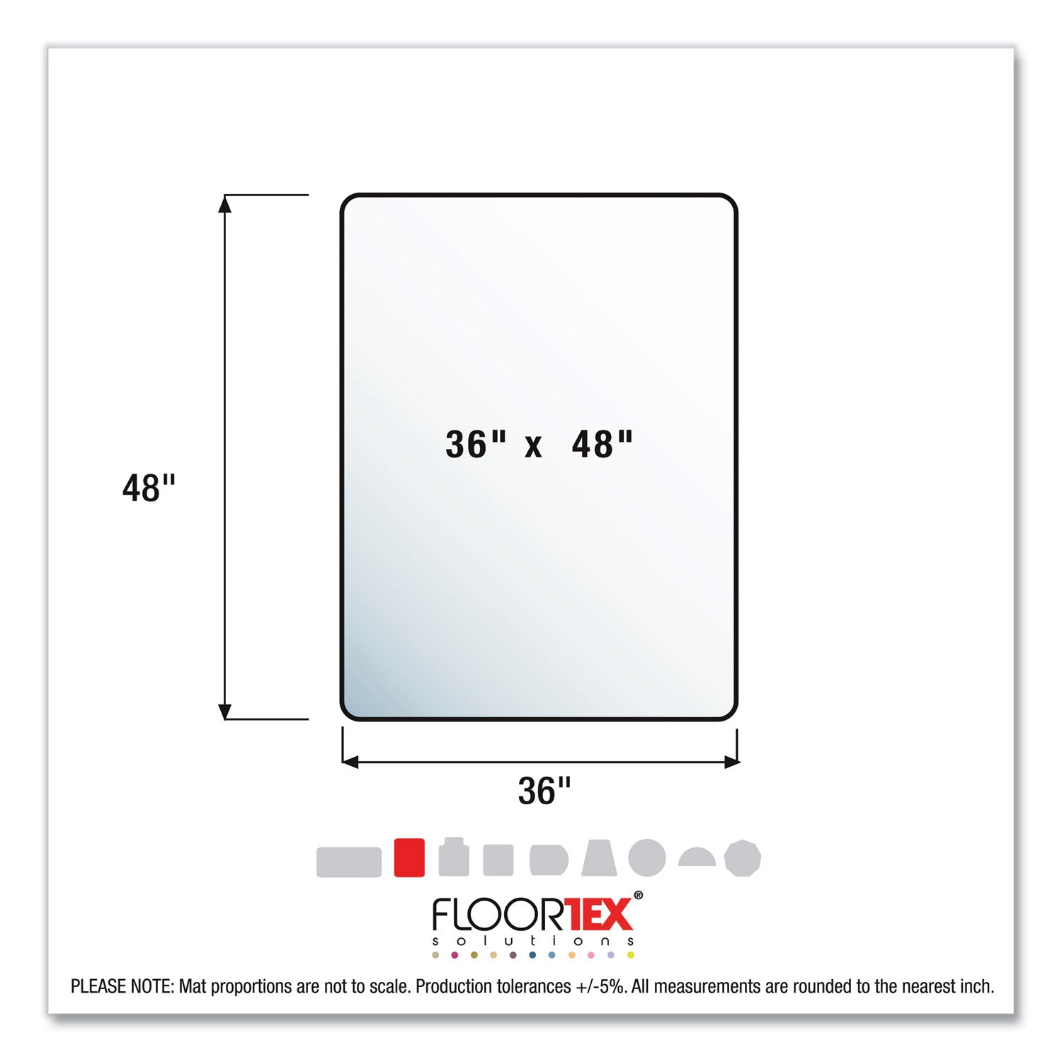 Cleartex Advantagemat Phthalate Free PVC Chair Mat for Hard Floors, 48 x 36, Clear - 