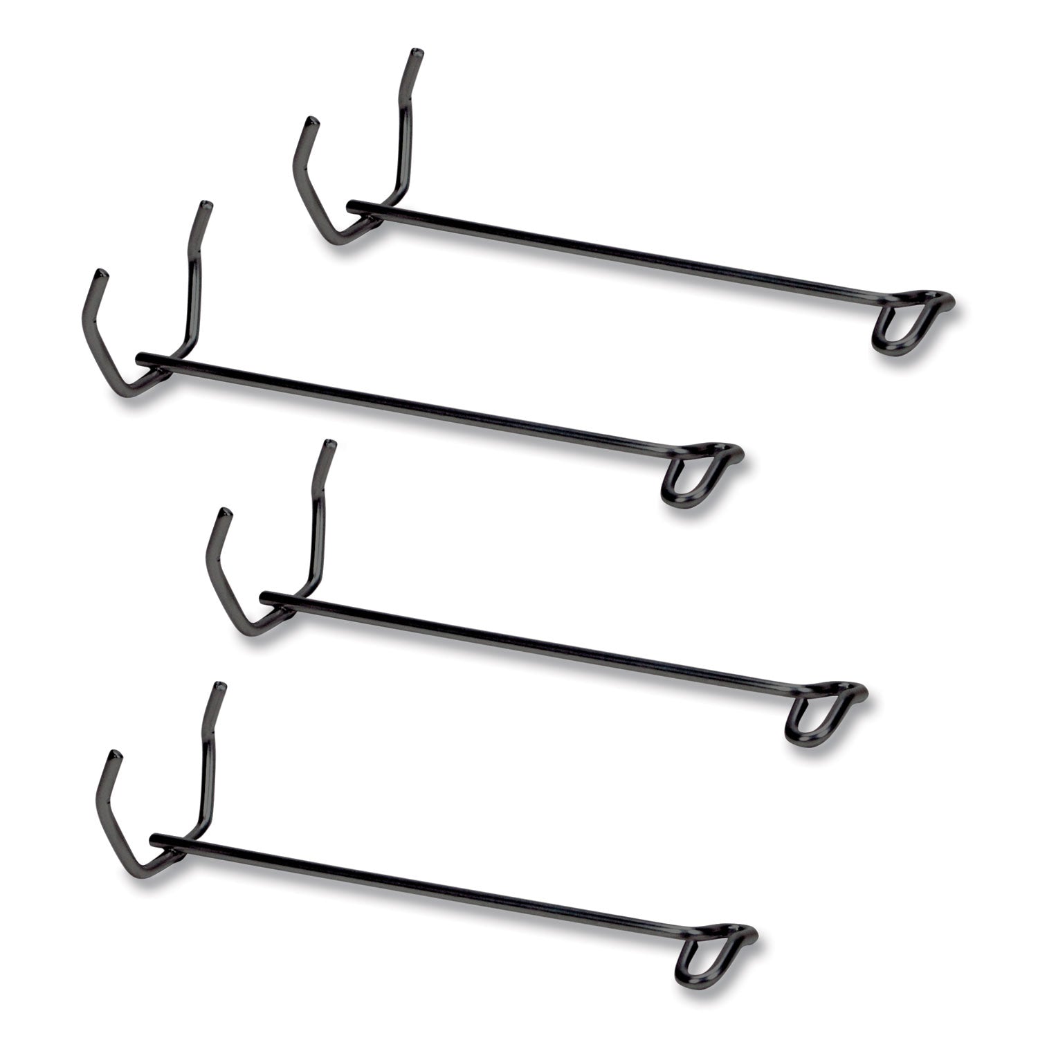 Desk Tray Stacking Posts for 5" Capacity Trays, Wire, Black, 4 Posts/Set - 