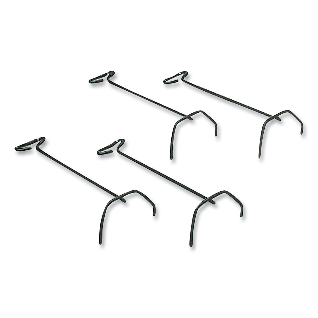 Desk Tray Stacking Posts for 5" Capacity Trays, Wire, Black, 4 Posts/Set - 