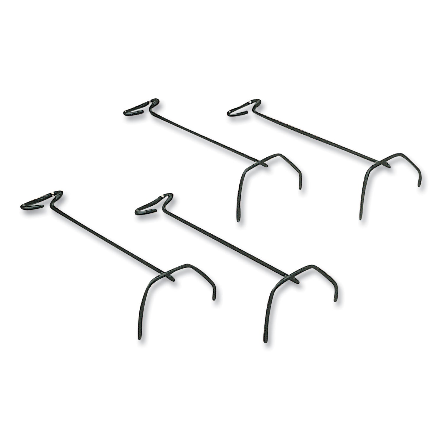 Desk Tray Stacking Posts for 5" Capacity Trays, Wire, Black, 4 Posts/Set - 