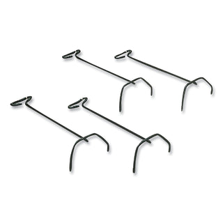 Desk Tray Stacking Posts for 5" Capacity Trays, Wire, Black, 4 Posts/Set - 