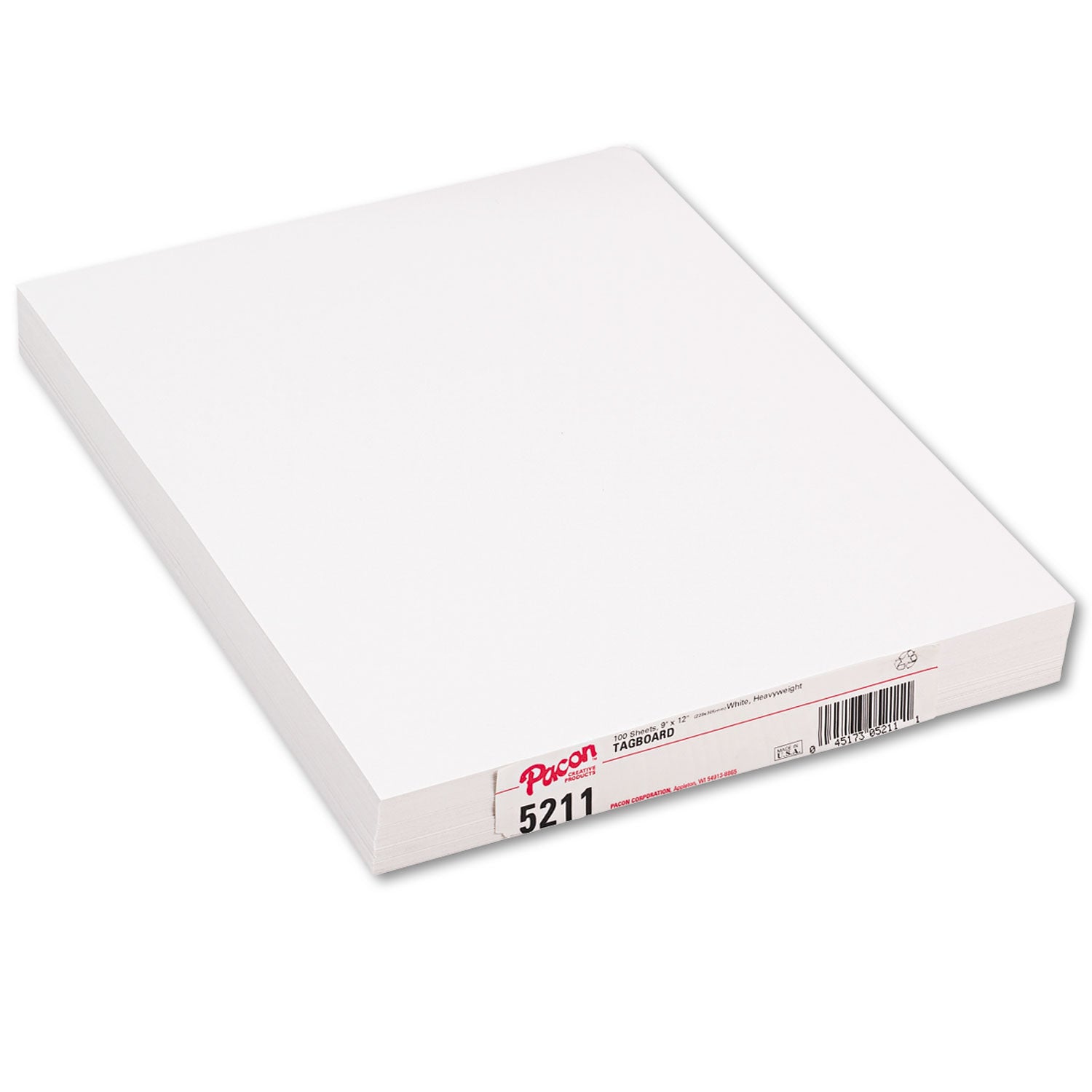 Heavyweight Tagboard, 12 x 9, White, 100/Pack - 