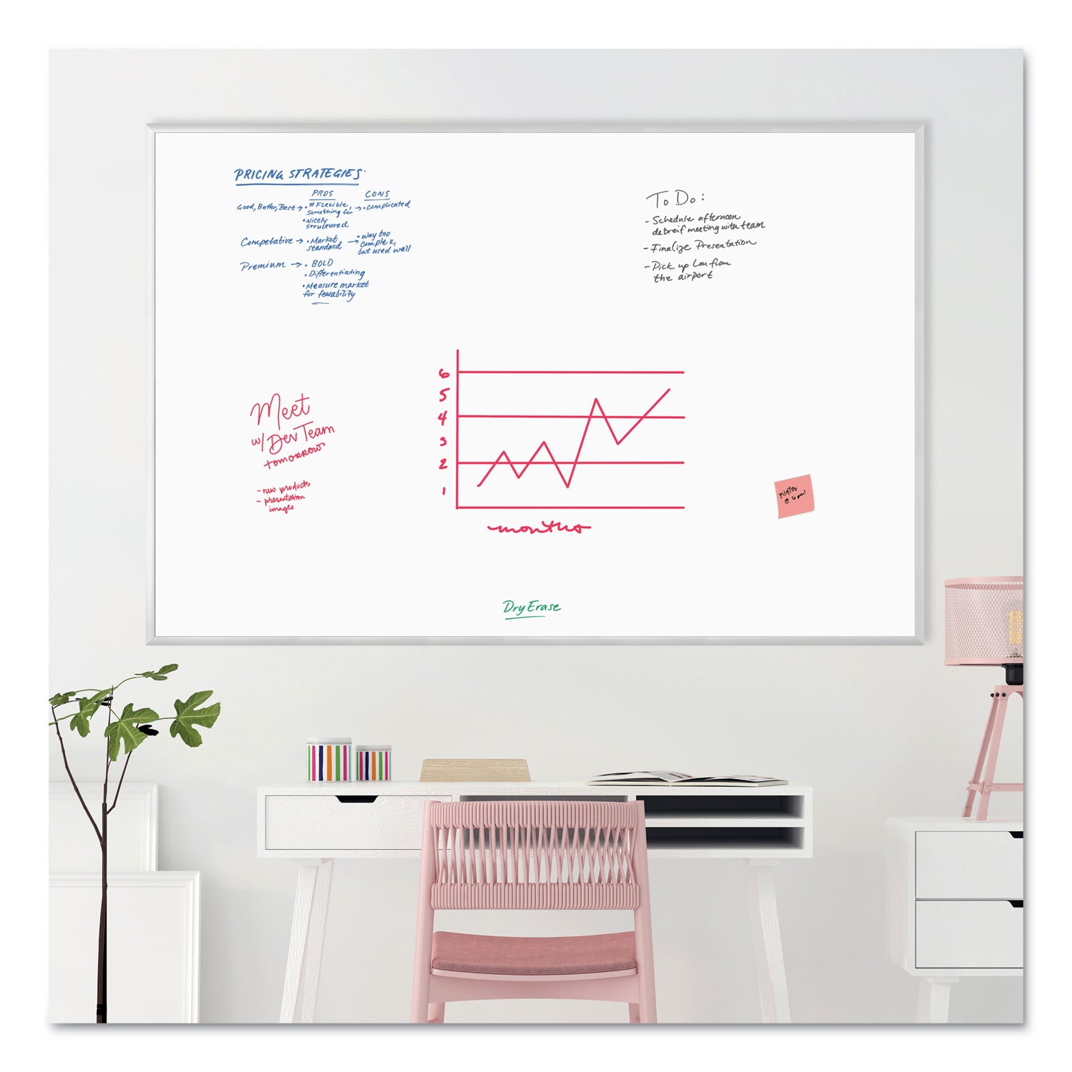 melamine-dry-erase-board-70-x-47-white-surface-silver-frame_ubr033u0001 - 2