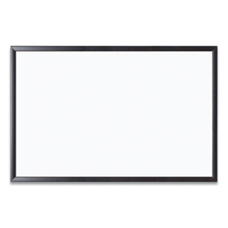 magnetic-dry-erase-board-with-wood-frame-35-x-23-white-surface-black-frame_ubr311u0001 - 1