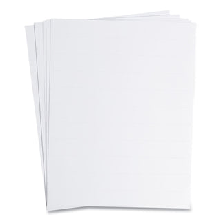 Data Card Replacement Sheet, 8.5 x 11 Sheets, Perforated at 1", White, 10/Pack