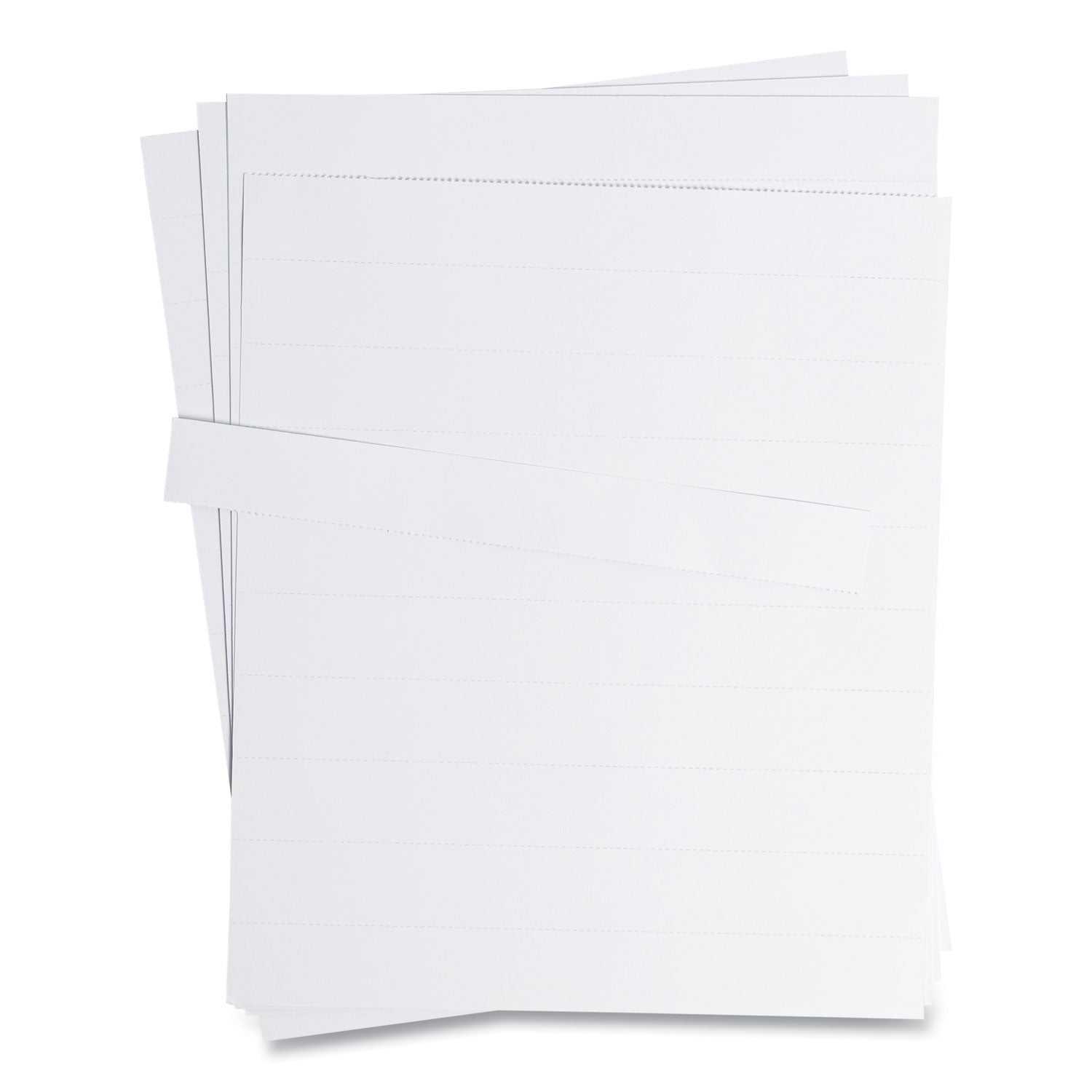Data Card Replacement Sheet, 8.5 x 11 Sheets, Perforated at 1", White, 10/Pack