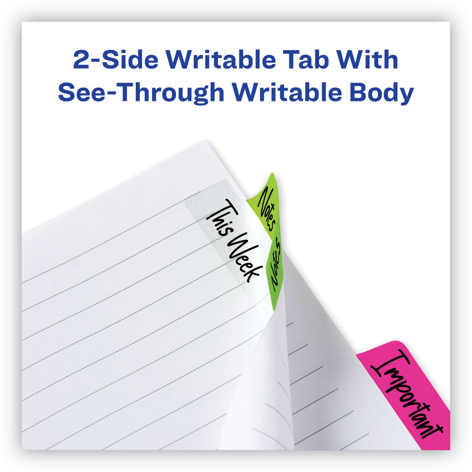 Ultra Tabs Repositionable Tabs, Margin Tabs: 2.5" x 1", 1/5-Cut, Assorted Neon Colors, 24/Pack