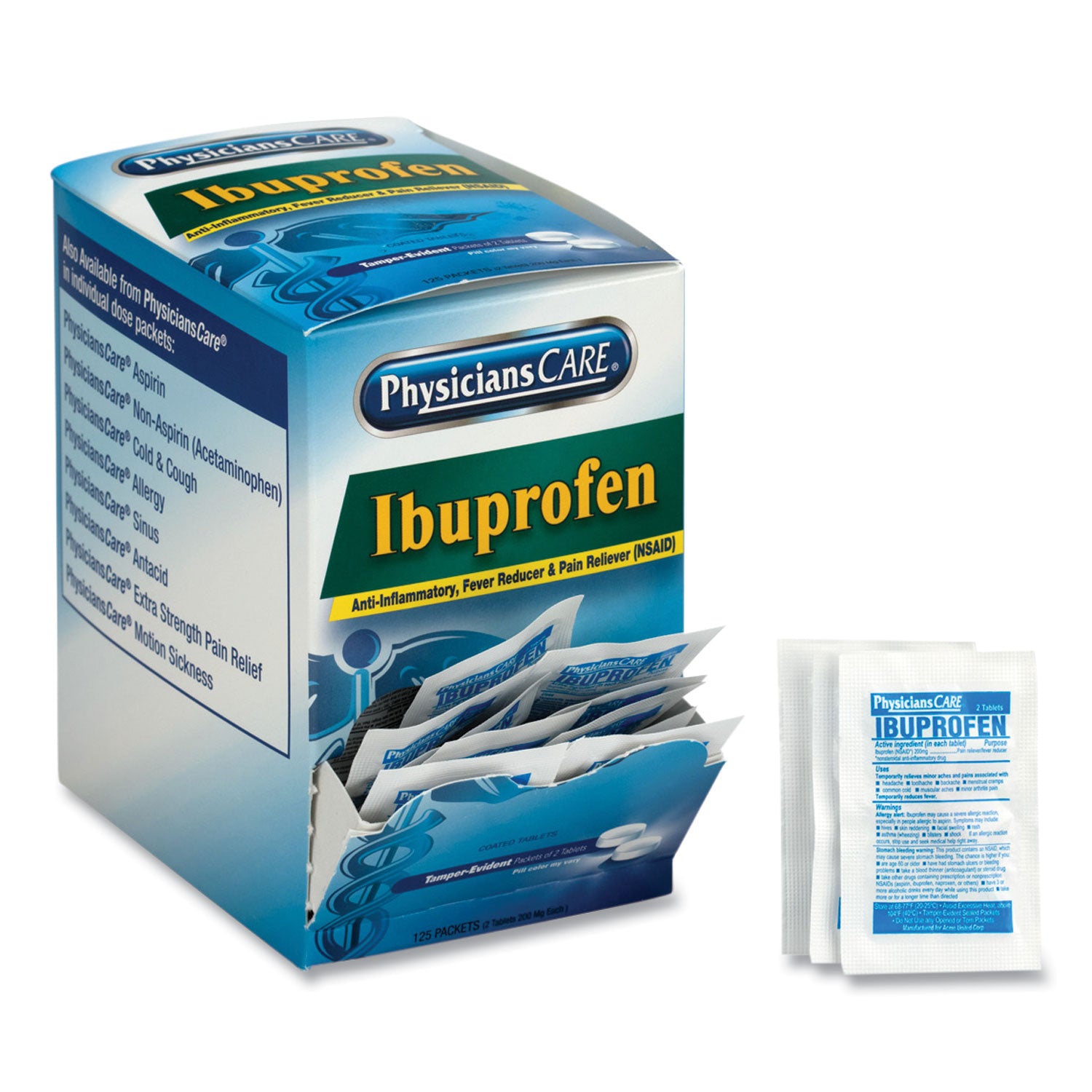 ibuprofen-pain-reliever-two-pack-125-packs-box_acm90109 - 1