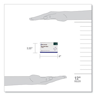 First Aid Sting Relief Pads, 10/Box