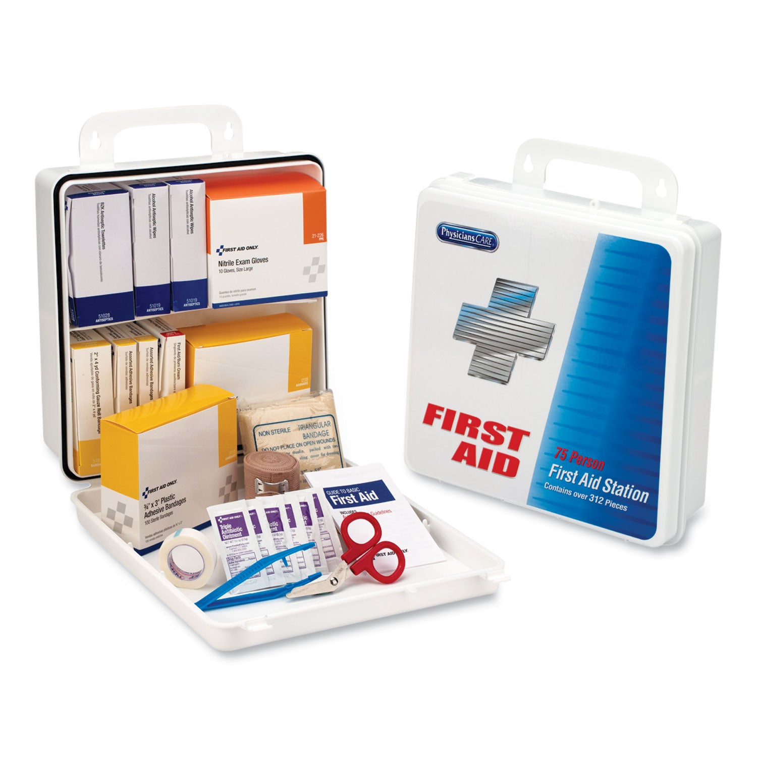 office-first-aid-kit-for-up-to-75-people-312-pieces-plastic-case_fao60003 - 1