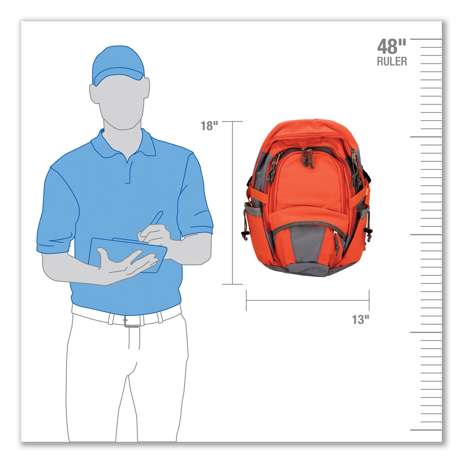Emergency Preparedness First Aid Backpack, XL, 63 Pieces, Nylon Fabric