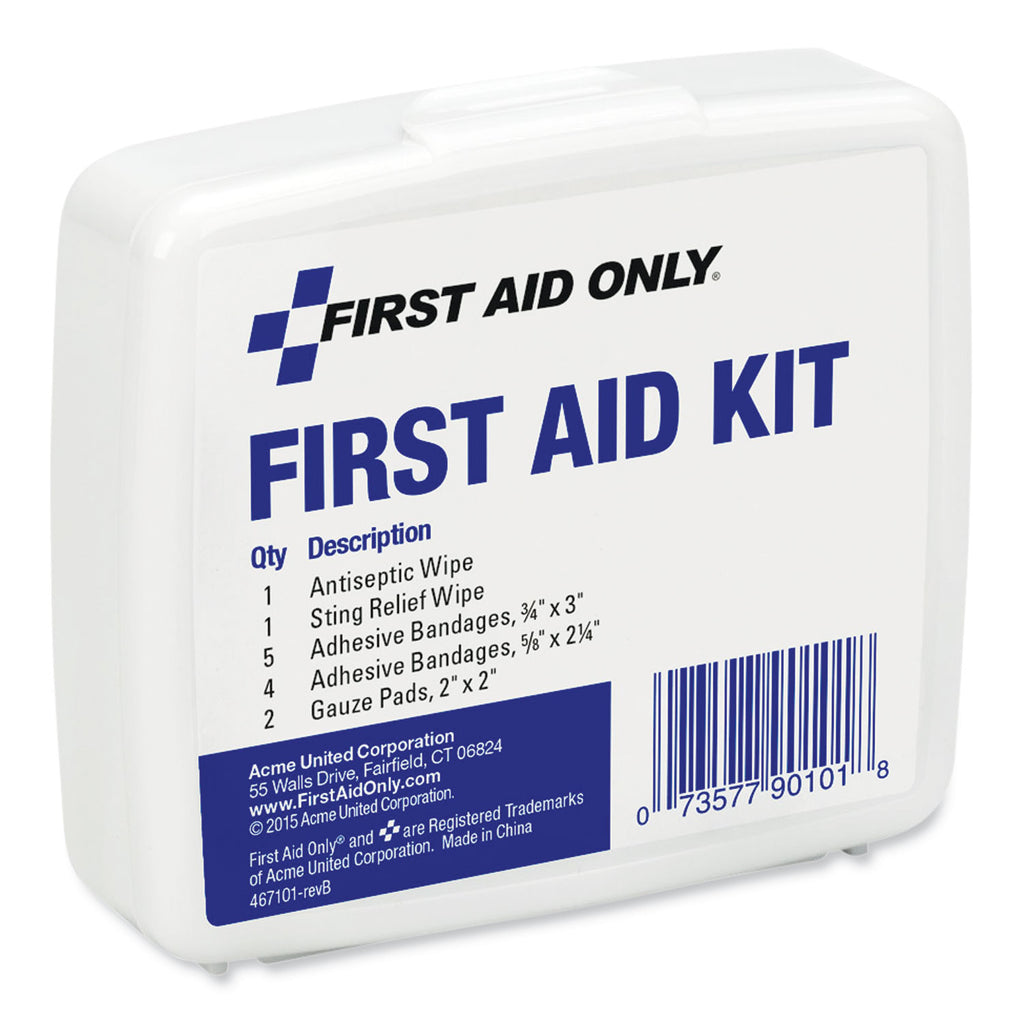 First Aid On the Go Kit, Mini, 13 Pieces, Plastic Case