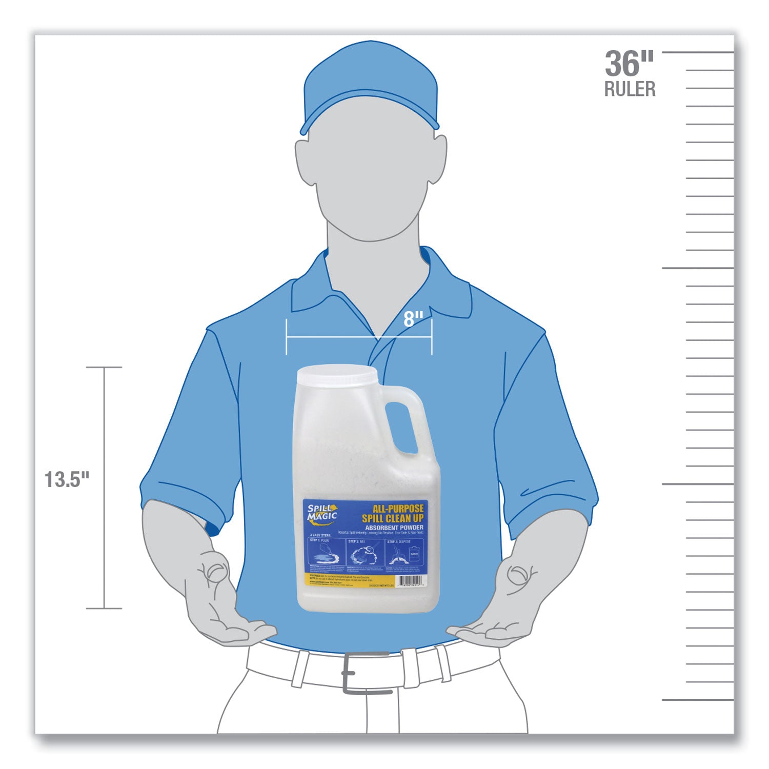 Sorbent, 4 qt, 3 lb Bottle