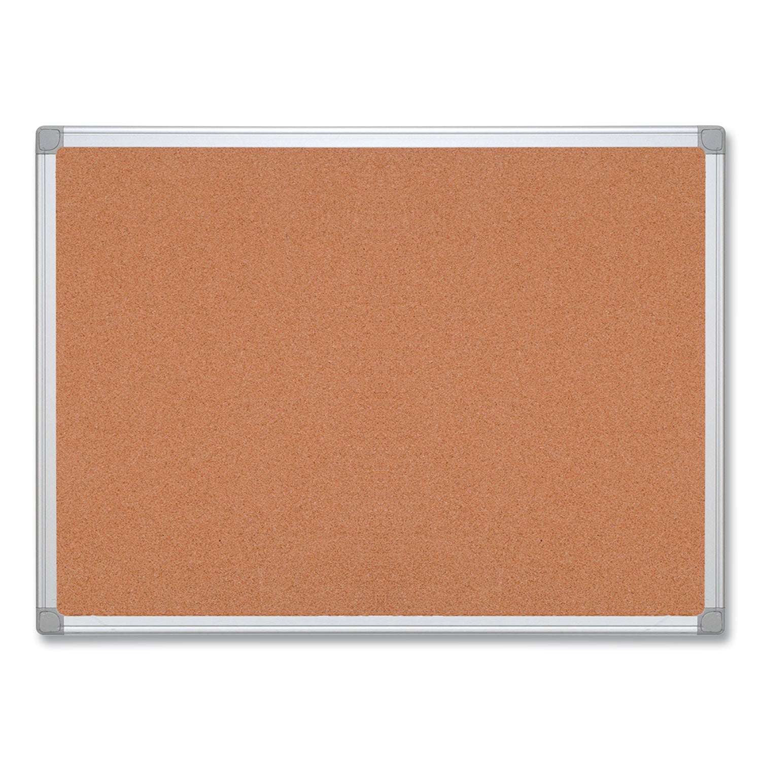 Earth Cork Board, 72 x 48, Tan Surface, Silver Aluminum Frame - 