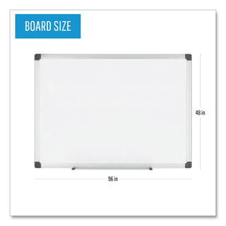 Porcelain Value Dry Erase Board, 48 x 96, White Surface, Silver Aluminum Frame - 