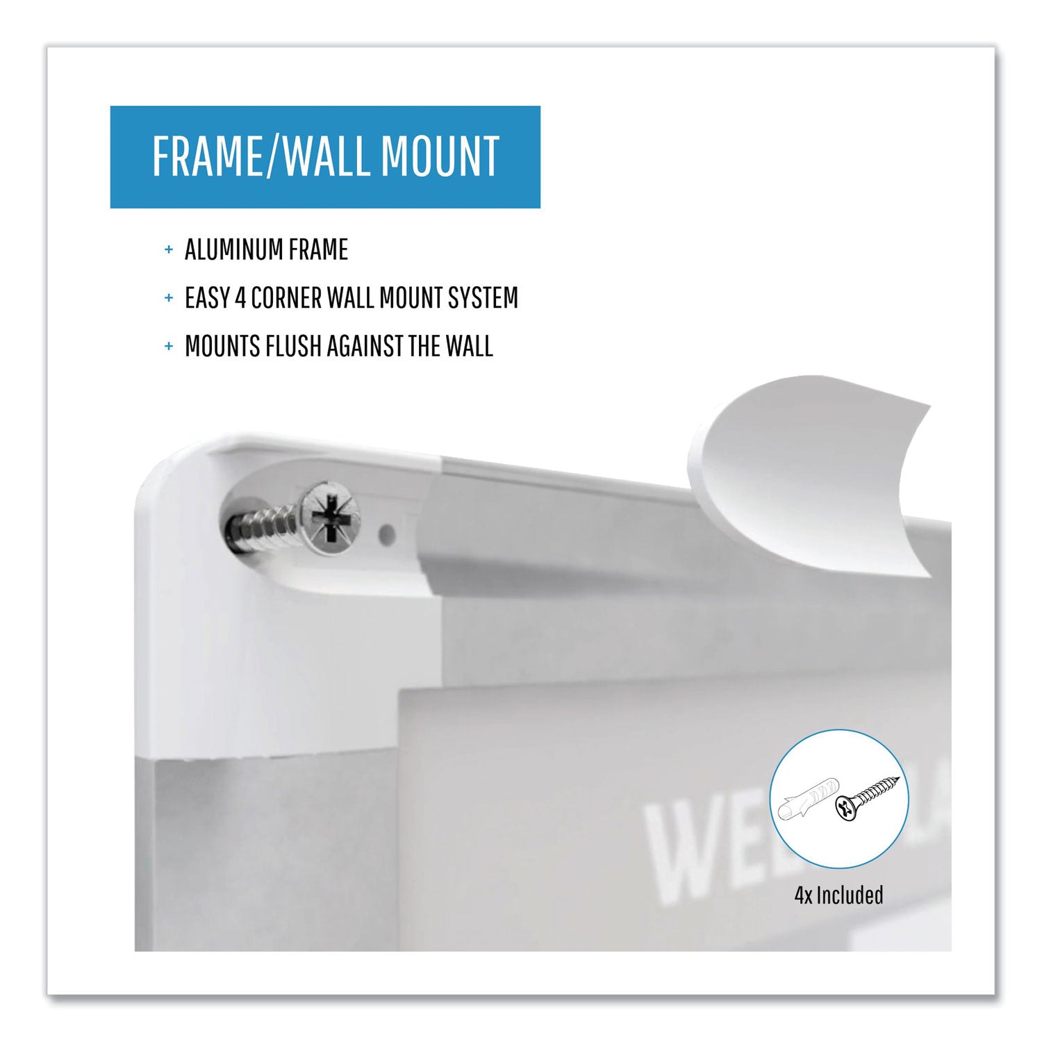 Magnetic Dry Erase Calendar Board, One Month, 36 x 24, White Surface, Silver Aluminum Frame - 