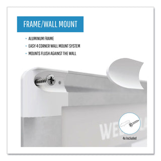 Magnetic Dry Erase Calendar Board, One Month, 36 x 24, White Surface, Silver Aluminum Frame - 