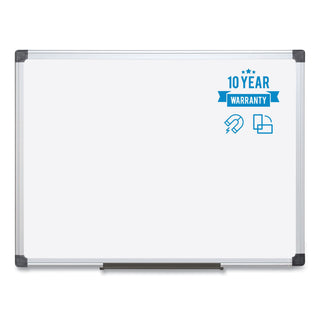 Value Lacquered Steel Magnetic Dry Erase Board, 18 x 24, White Surface, Silver Aluminum Frame - 