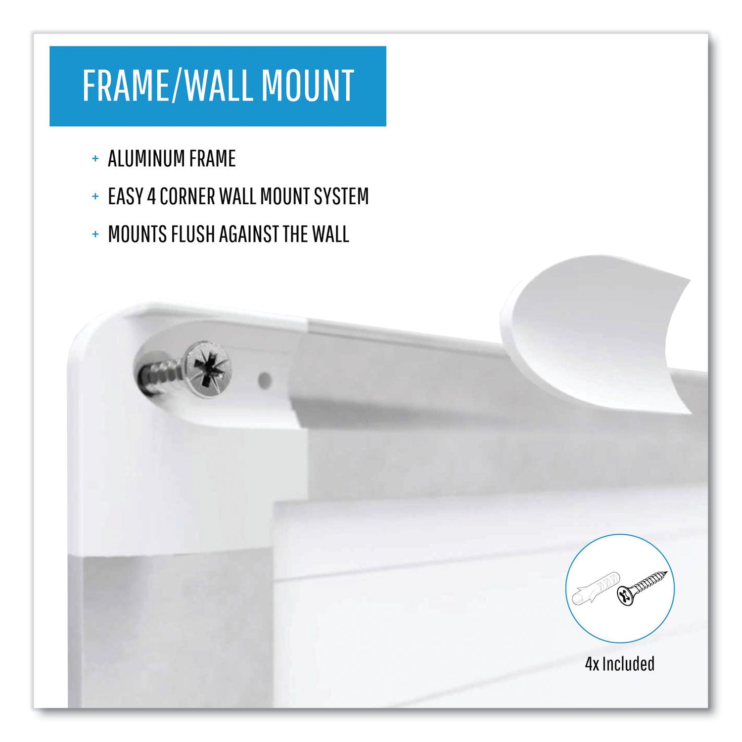 Ruled Magnetic Steel Dry Erase Planning Board, 48 x 36, White Surface, Silver Aluminum Frame - 