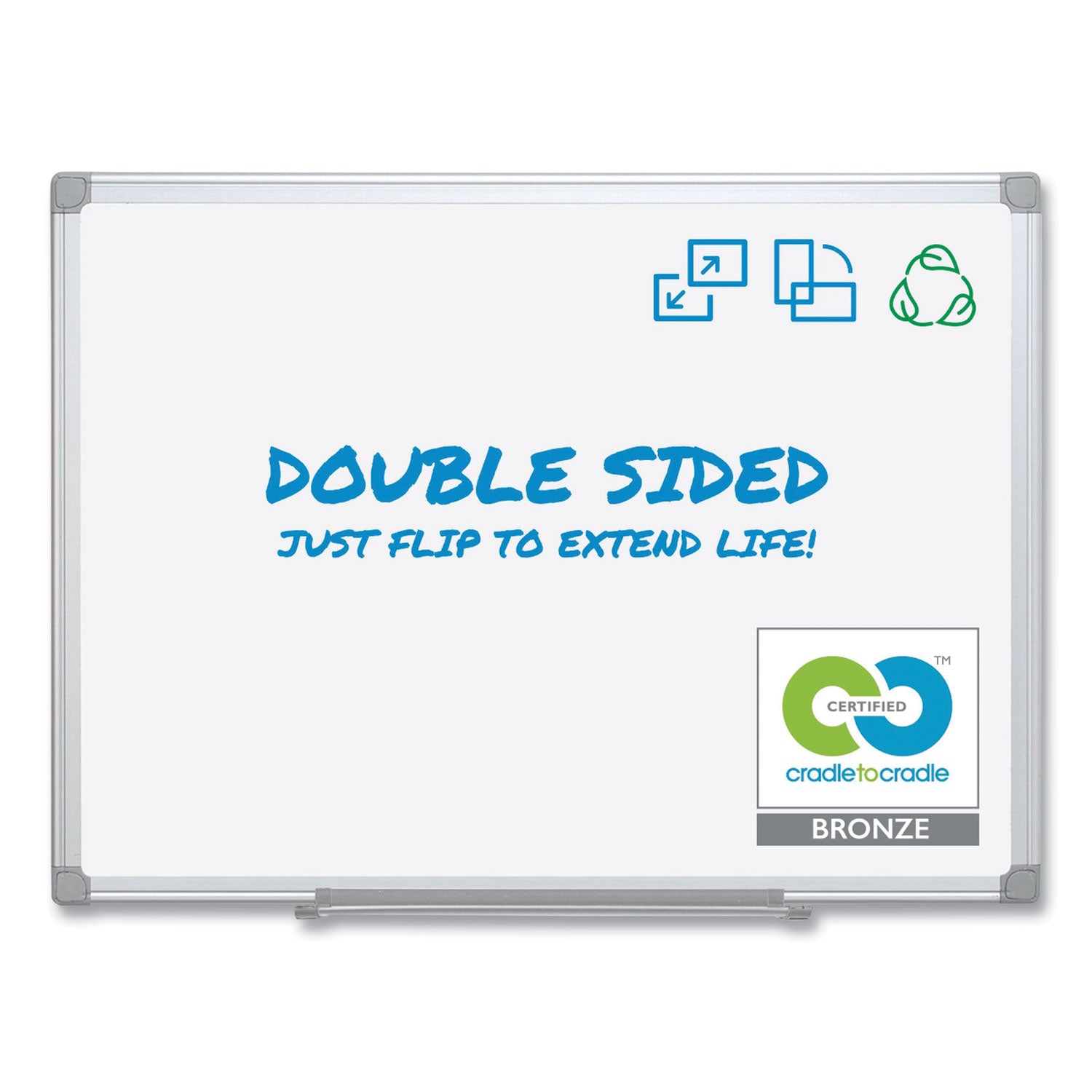 earth-silver-easy-clean-dry-erase-boards-96-x-48-white-surface-silver-aluminum-frame_bvcma2100790 - 2