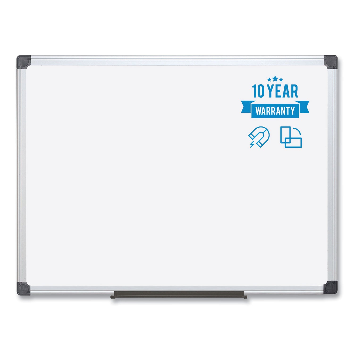 Value Lacquered Steel Magnetic Dry Erase Board, 96 x 48, White Surface, Silver Aluminum Frame - 