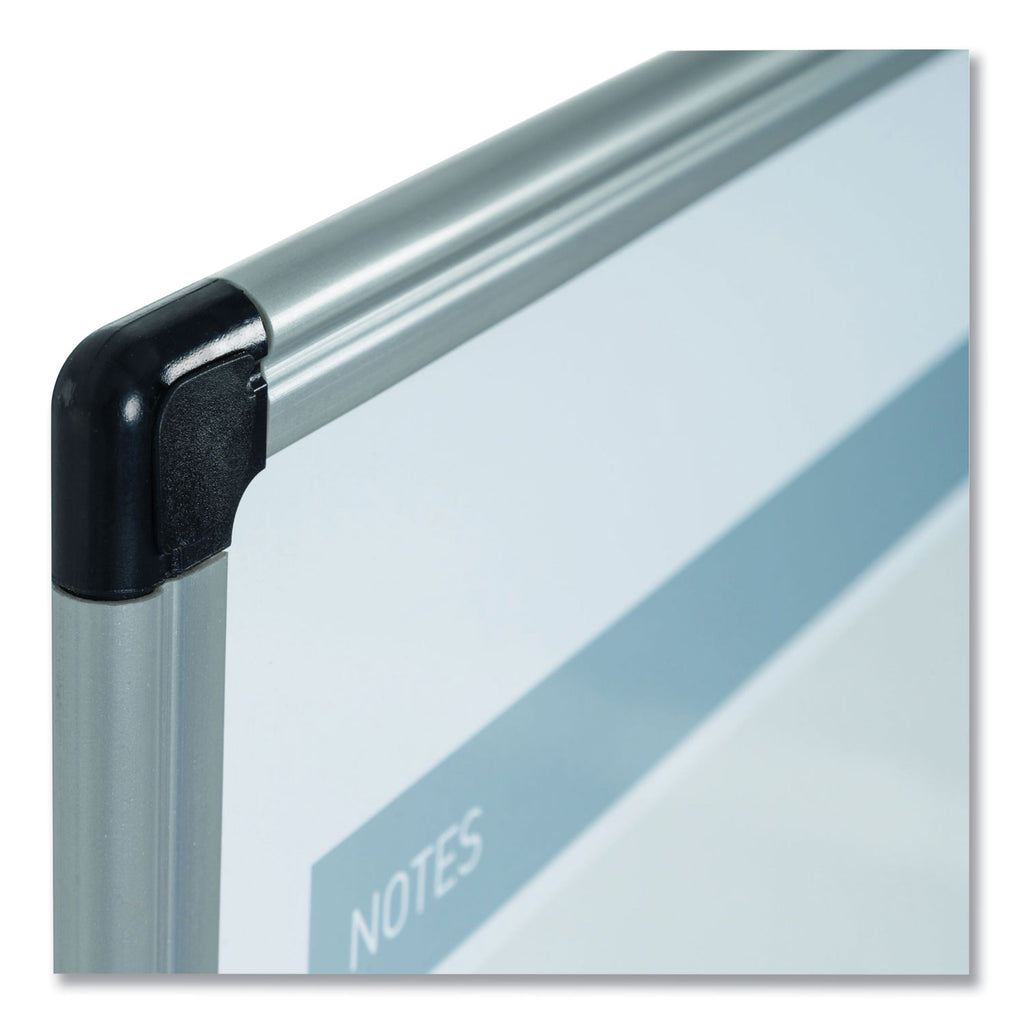 3-in-1 Planner Board, 24 x 18, Tan/White/Blue Surface, Silver Aluminum Frame - 