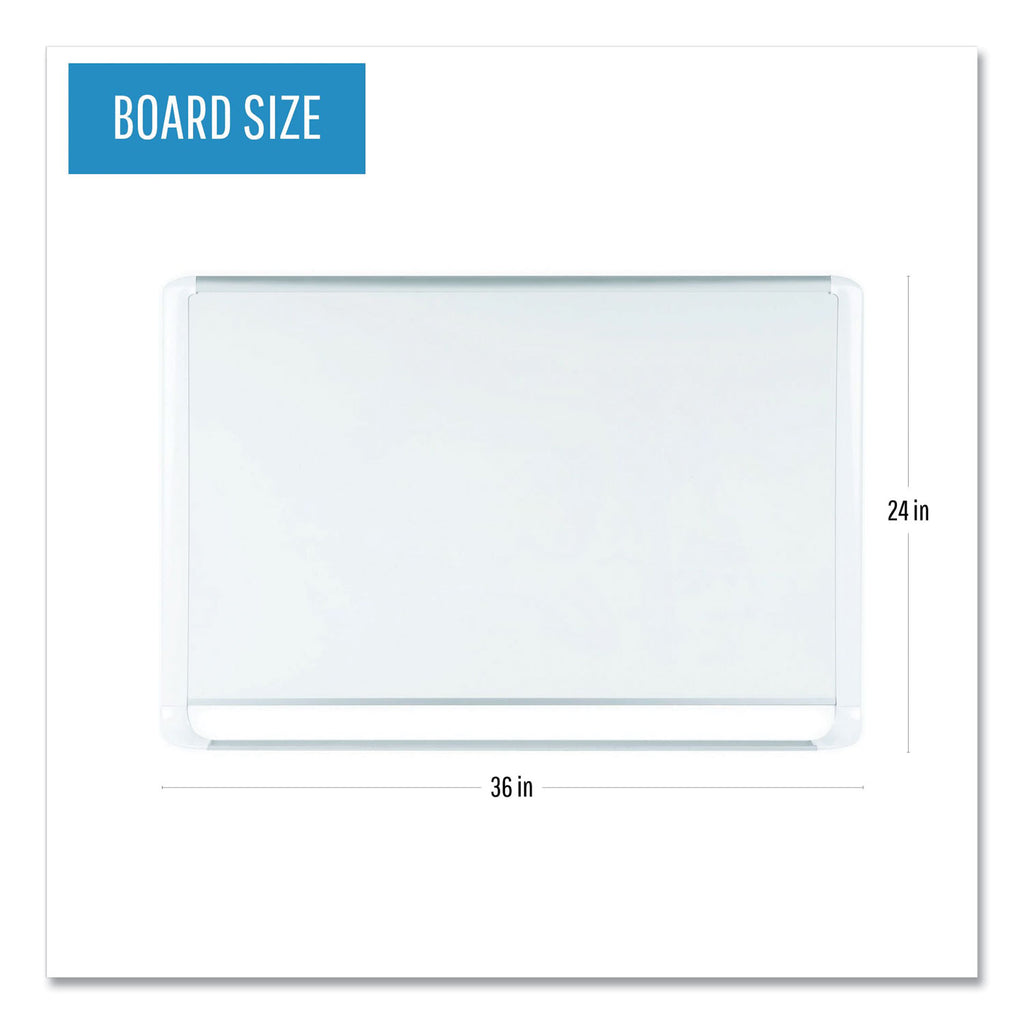 Gold Ultra Magnetic Dry Erase Boards, 36 x 24, White Surface, White Aluminum Frame - 