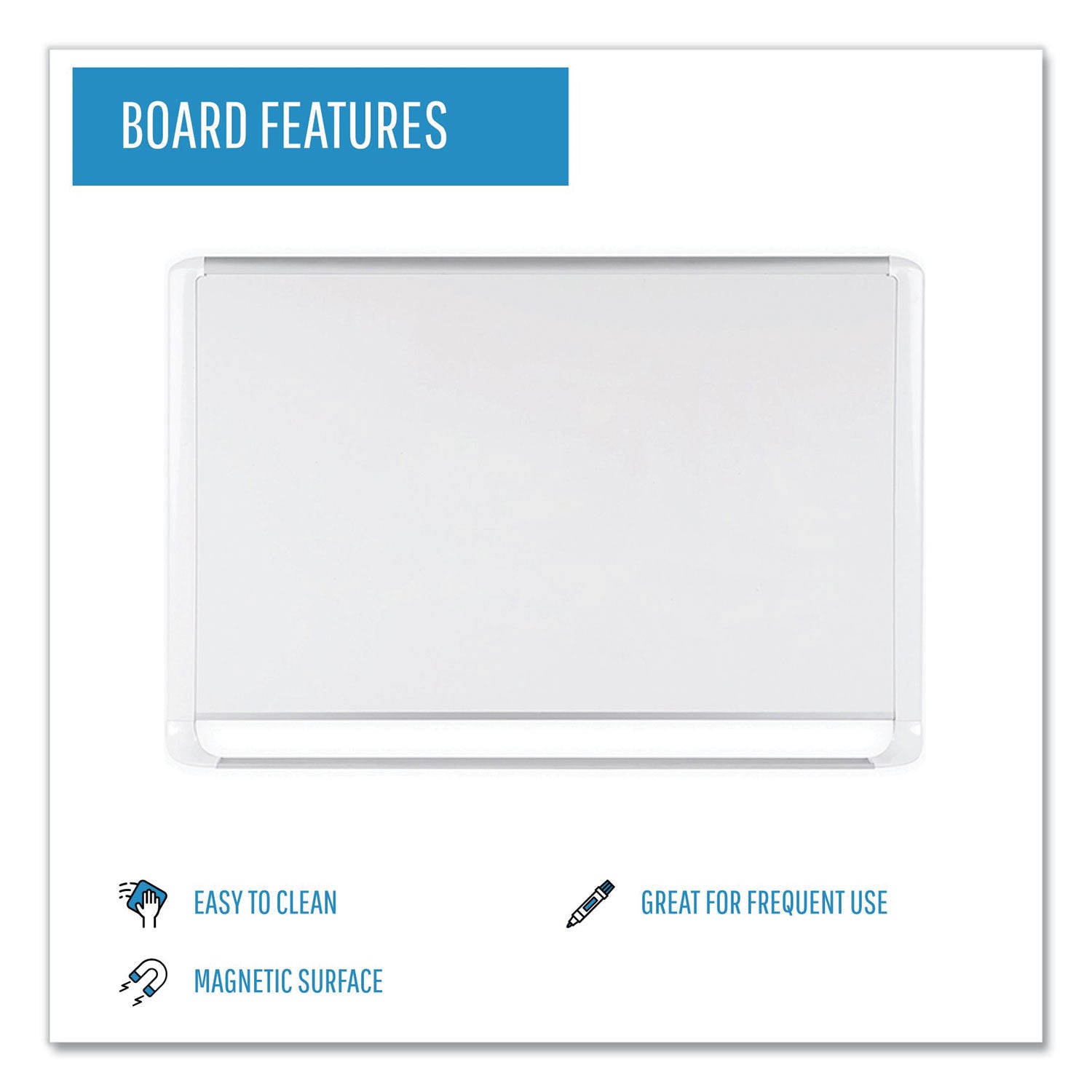 Gold Ultra Magnetic Dry Erase Boards, 36 x 24, White Surface, White Aluminum Frame - 