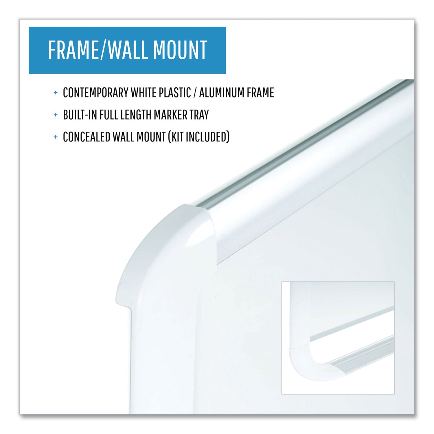 Gold Ultra Magnetic Dry Erase Boards, 36 x 24, White Surface, White Aluminum Frame - 